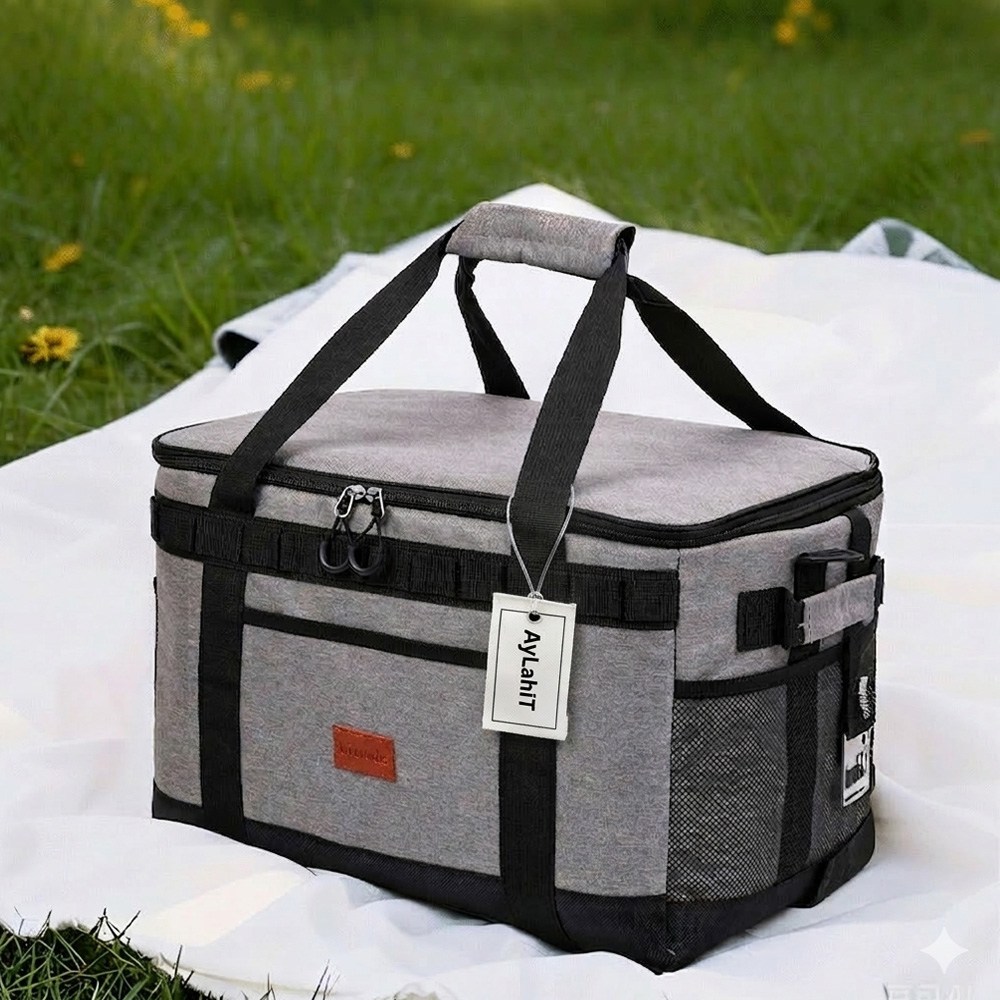 아일라잇 대용량 캠핑 피크닉 보냉백, 42L, 그레이 34,500원