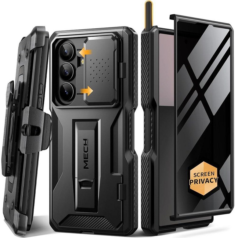 TONGATE Z Fold 7 케이스, 스타일러스 및 펜 홀더 포함, [내장 프라이버시 액정보호필름 슬라이드 카메라 커버][스파이방지 기능] 군용 등급 드롭 스탠드 벨트 클립 166,700원