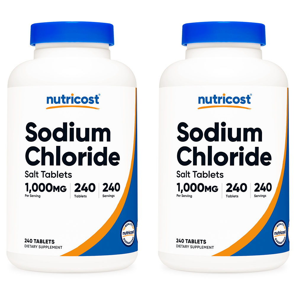 뉴트리코스트 소듐클로라이드 염화나트륨 1000mg 240태블릿, 2개, 240정 43,800원