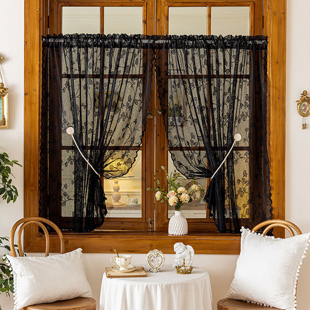 지앤와이 은행잎자수 레이스 창문 커튼 2p 21,950원