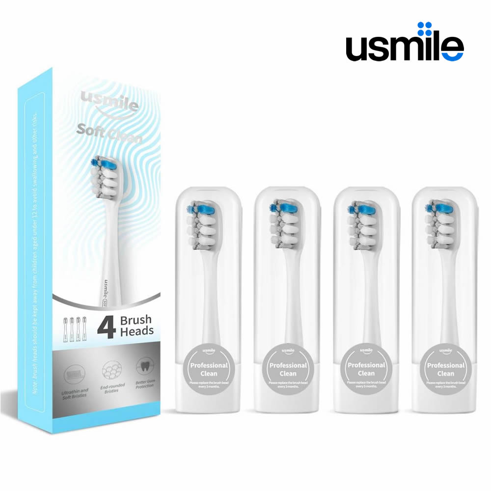 usmile 유스마일 전동칫솔 전용 스마트 소프트 클린 리필 칫솔모, 4개 24,900원