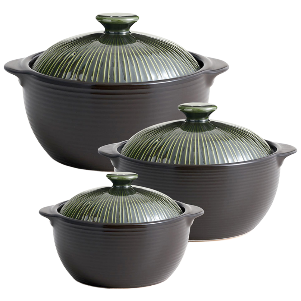 [한국도자기리빙] 리한 라인팟 무균열 뚝배기 3종세트 18+16+12cm 그린 107,000원
