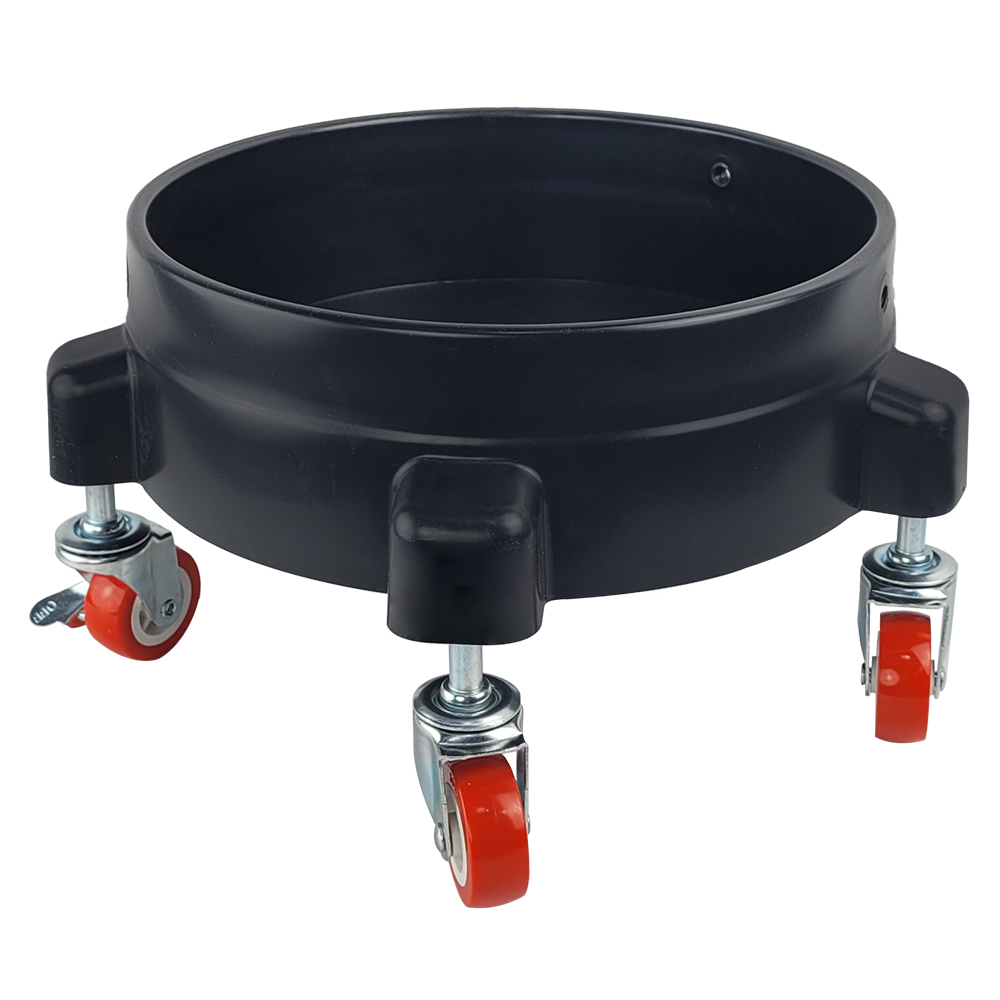 월드크린 세차 버킷 돌리 A타입 16~20L + 바퀴 50mm 5p 세트, 블랙(돌리), 빨강(바퀴) 25,700원