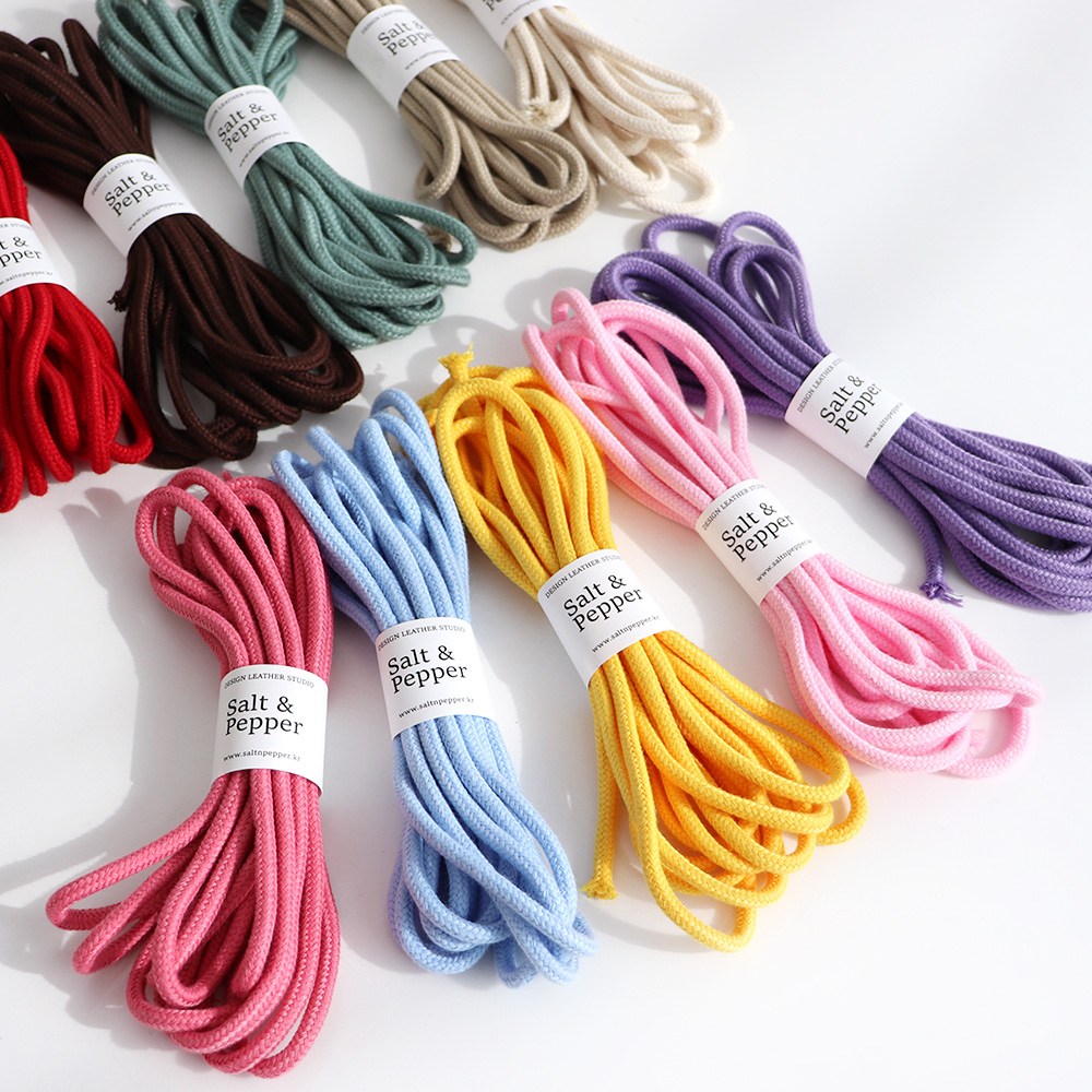 국내생산 5mm 컬러 우동끈 순면끈 모음 23color, 1개, 네이비 13,070원