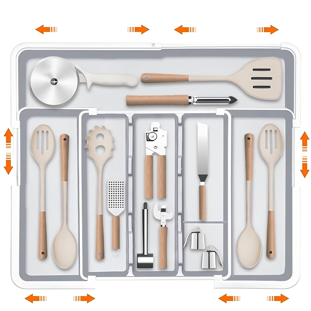 Shipshape 주방 폭조절 길이조절 수저정리함 신축식 수저분리함 확장형 서랍 커트러리정리함 분리 수납 랍정리 트레이 12,590원