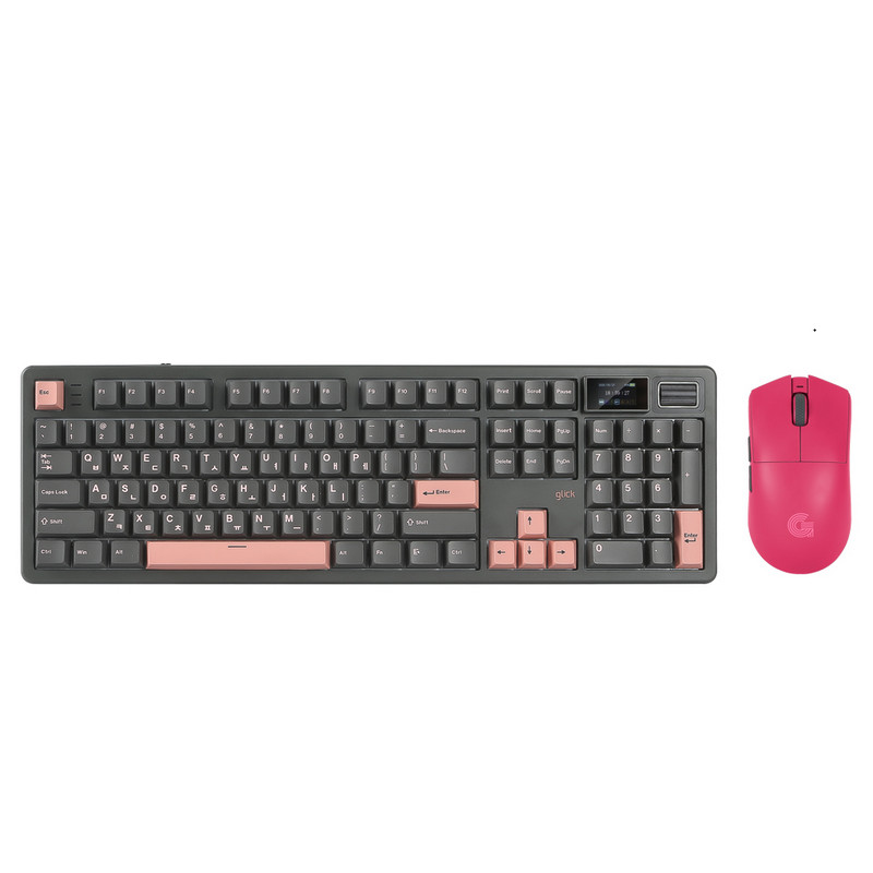 지클릭커 WMK790 8K 무선 블루투스 기계식 키보드 마우스 세트  머큐리핑크 도각도각45g 95,000원