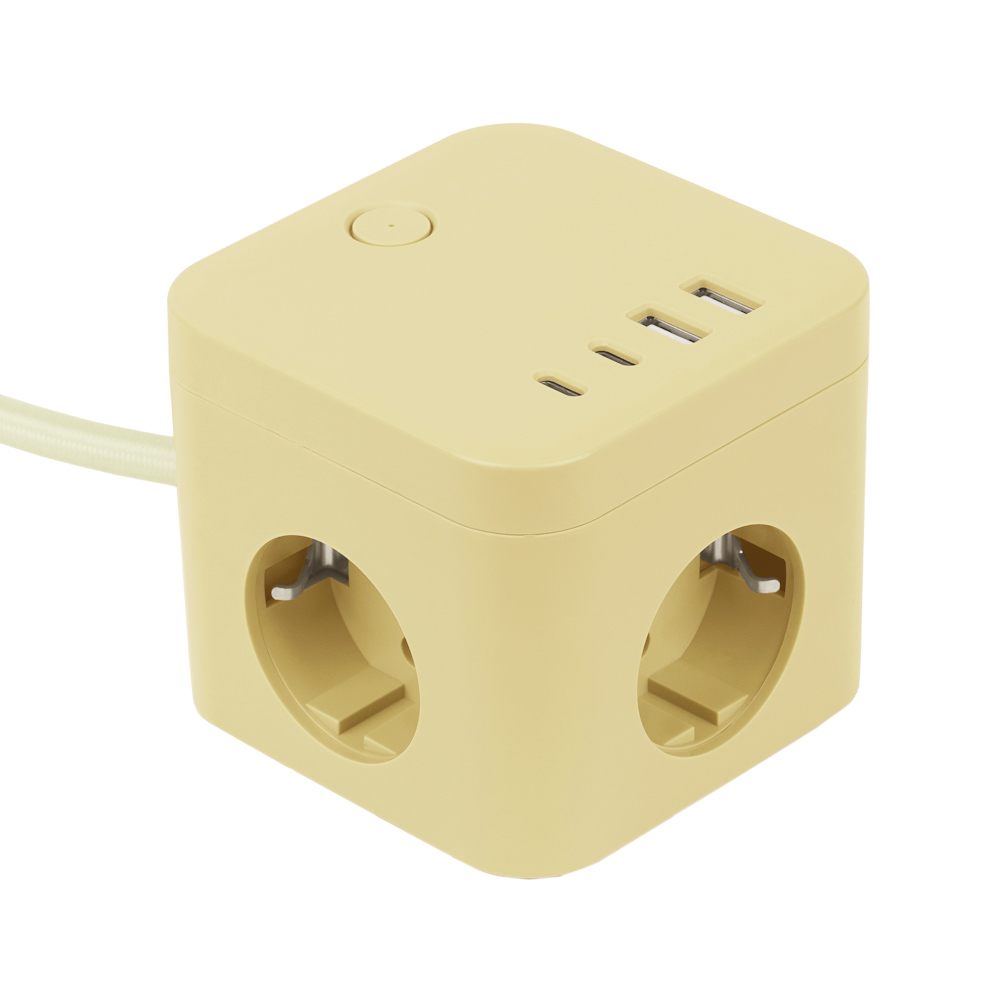 라이프썸 큐브 멀티탭 3구 4포트 USB C타입 1.8m (LFS-HA53) 10종 택1, 1개, 레몬타르트 29,880원