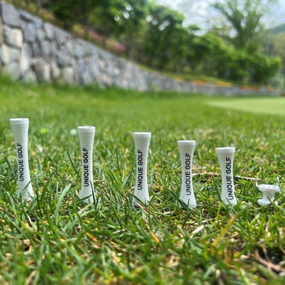 유니크골프 높이조절 티꽂이 골프용품 대나무 롱 숏 우드티 나무티 30개 1세트, 1세트, 화이트 7,000원