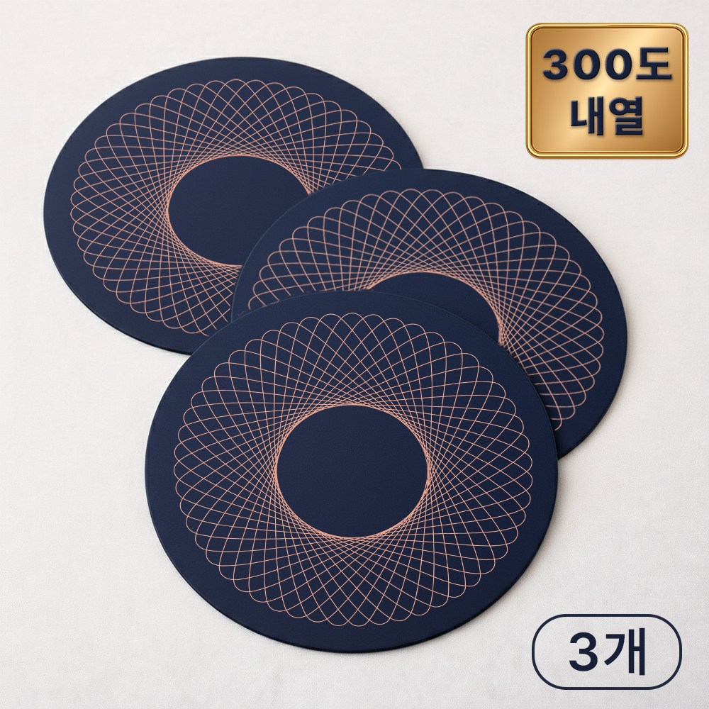 누아무드 300도 내열 인덕션 보호매트, 3개, 딥블루 네이비, 현재가 16,700원