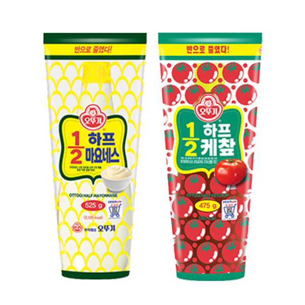 오뚜기 하프마요네즈 525g +1/2 하프 케찹 475g 10,190원