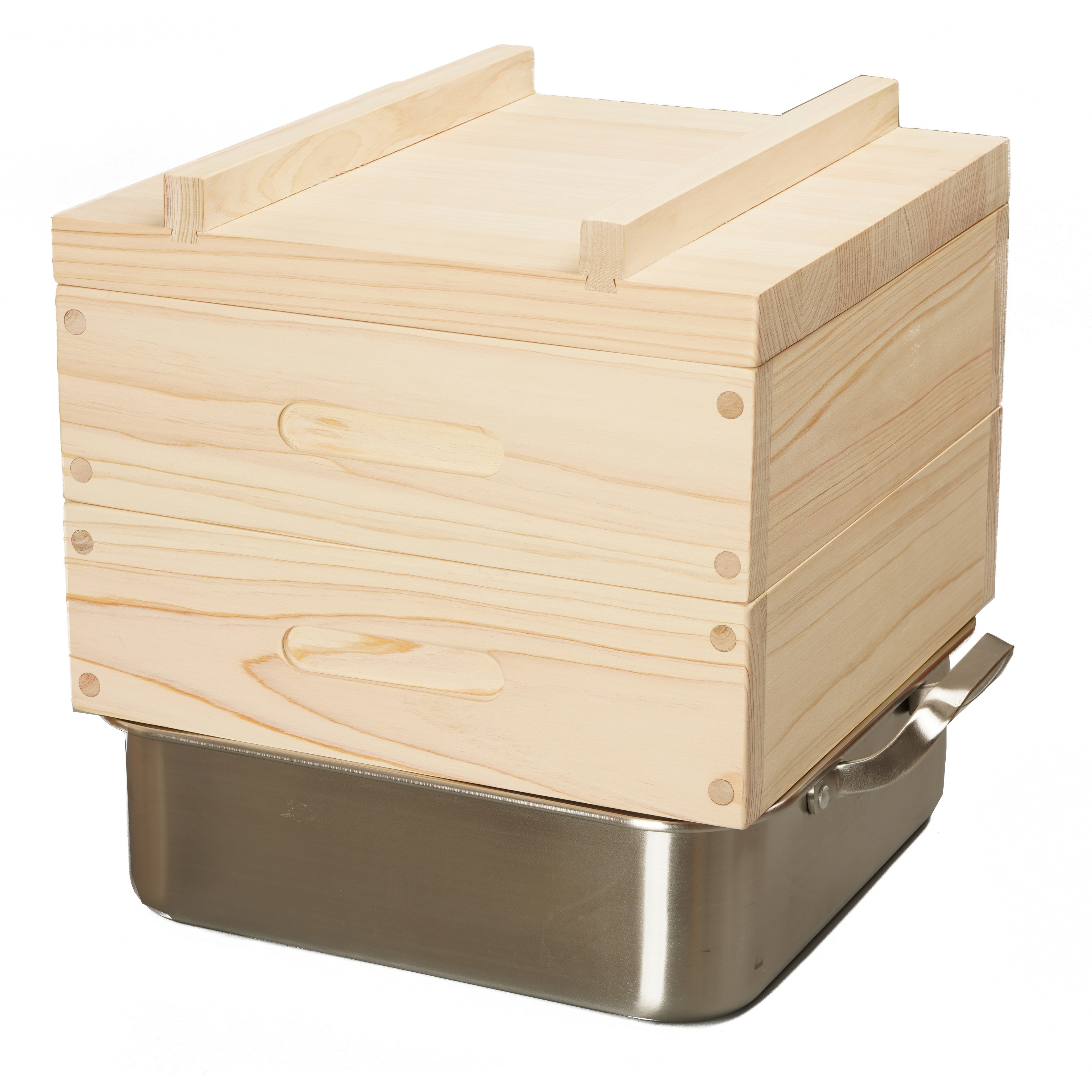 BOUMBI 편백 2단 찜기( 29x29x9cmx2단) , 스텐 물솥포함, 1세트, 편백찜기 2단,+분리형물솥, 5.8L 122,850원