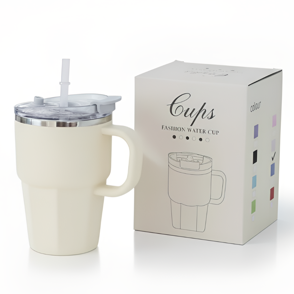 휴이즈 보온보냉 스텐 머그 텀블러, 크림, 1개, 600ml 15,900원