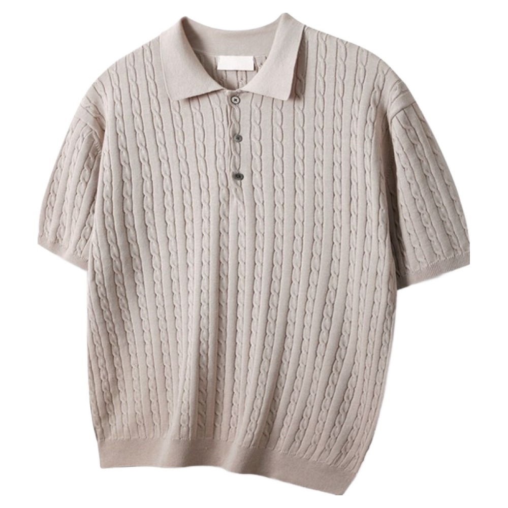 해리슨 케이블 카라 반팔 니트 LAN1005 45,840원