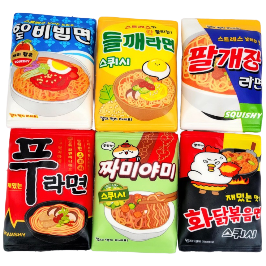 라면 패러디 스퀴시 6종 1세트 말랑이 16,500원