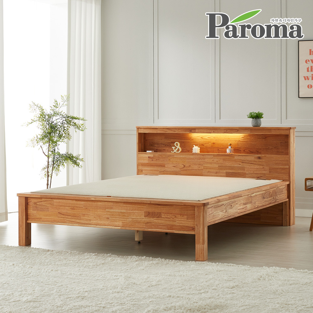 파로마 다온 100% 참죽 LED 황토 흙침대 퀸 Q 2인용 온열 전기 침대 1,290,000원