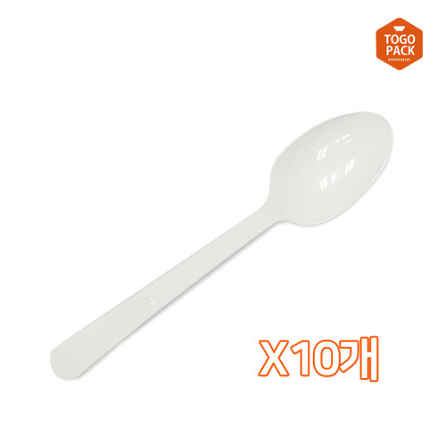 17.5cm 일회용숟가락 위생수저 개별포장 화이트 (100개입), 100개입, 10개 9,000원