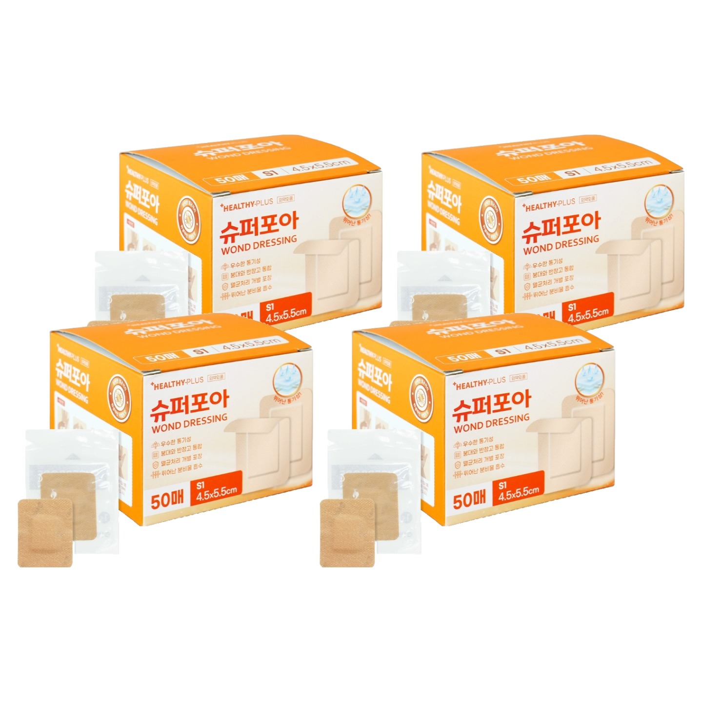 밴드골드 헬씨플러스 슈퍼포아 드레싱밴드 갈색, 50개입, 4개 16,030원