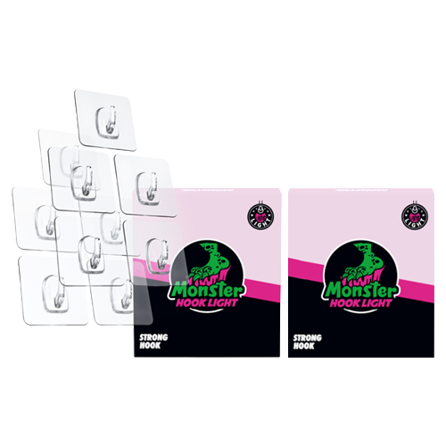 몬스터겔 강력 무타공 접착식 벽걸이 후크 라이트 부착고리 스텐304, 투명, 20개 23,600원