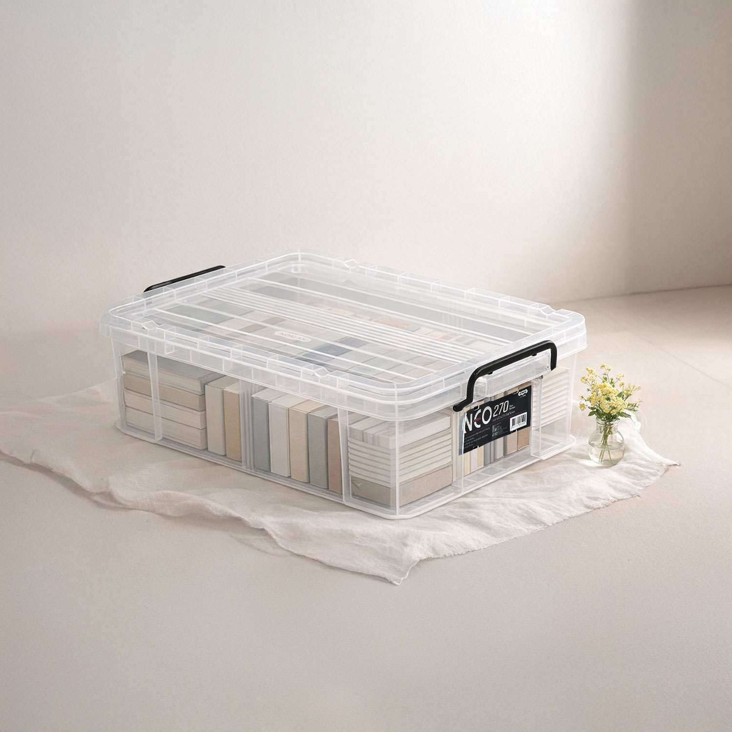 코멕스 네오박스 리빙박스 정리수납함, 반투명, 3개 57,720원