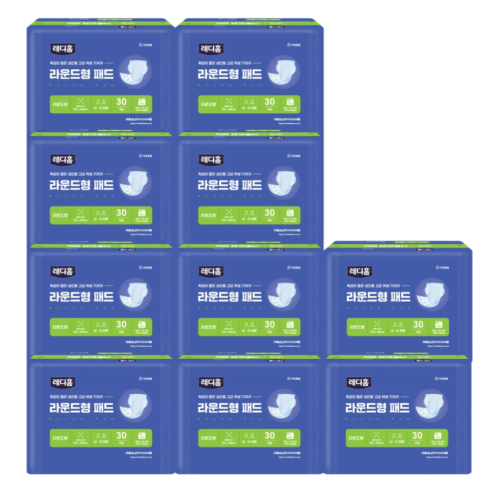 레디홈 라운드형 소변패드 속기저귀 교체형 한박스 29x56cm, 10개, 30개입 114,300원