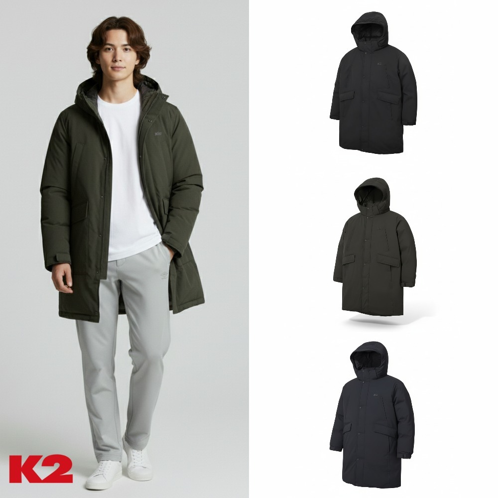[백화점출고] K2 패딩 신상 남성 야상형 중헤비 구스 다운 골든 K95 제니스 후드 숏 자켓 점퍼 314,900원