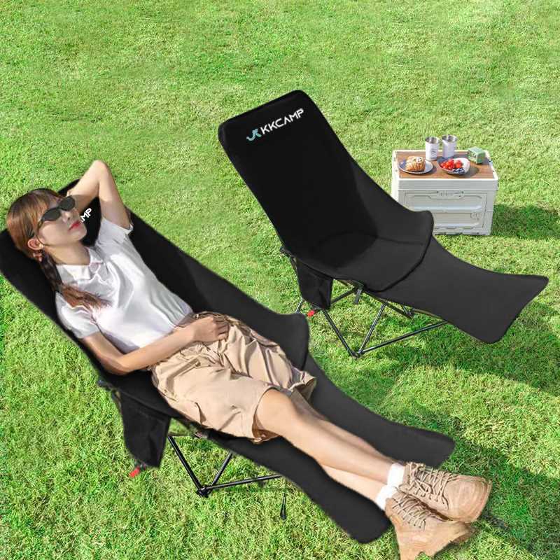 크크캠프 4단계 각도조절 다리 받침대 무중력 캠핑 의자, 2개, 블랙 40,800원