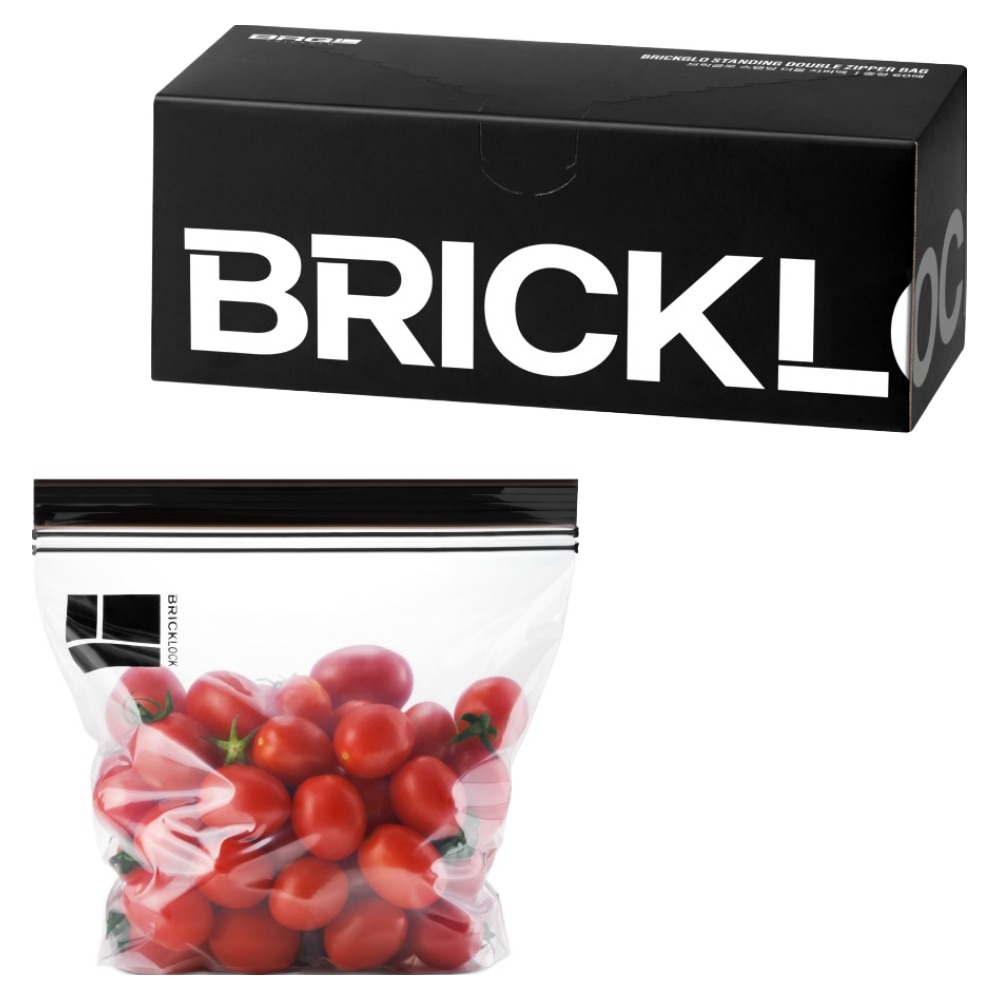 브릭글로 브릭락 두꺼운 스탠딩 더블 냉장 냉동 겸용 지퍼백, 중(M), 1개, 60개입 7,900원