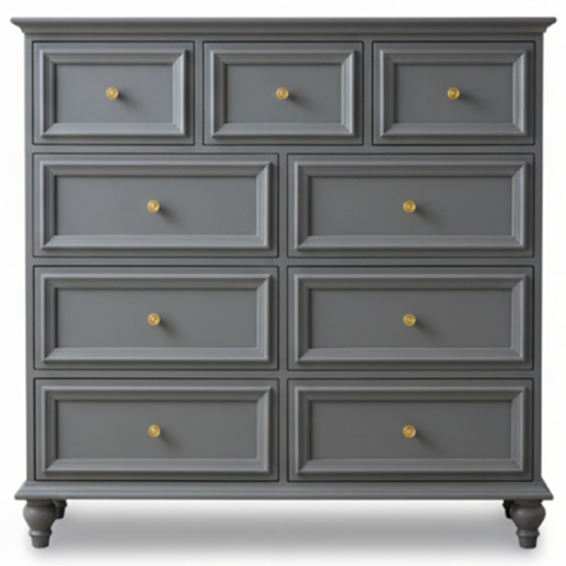 하우몬트 원목 엔틱 수납장 침실 옷장 인테리어수납장 고급 엔틱서랍장 대형캐비넷, 9개, 그레이 399,000원