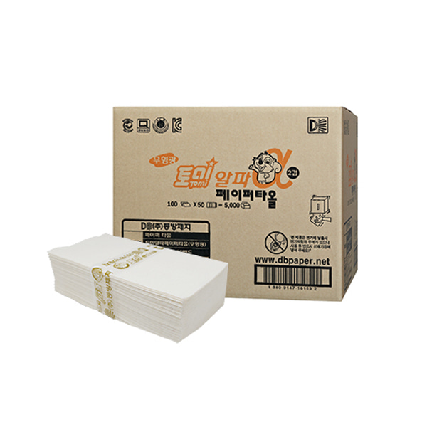 동방제지 알파 페이퍼타올 핸드타올 무형광 2겹, 1박스, 5000매 37,460원