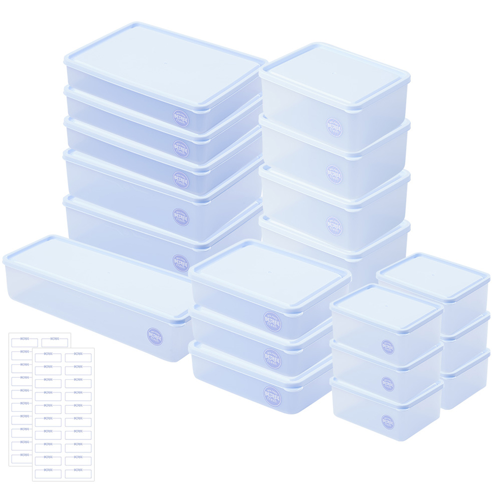 비트리프레시 냉동실 정리 용기 혼합세트5 300ml 6개+600ml 3개+1.0L 4개+1.5L 3개+2.1L 1개+2.3L 2개+라벨지 2장 77,500원