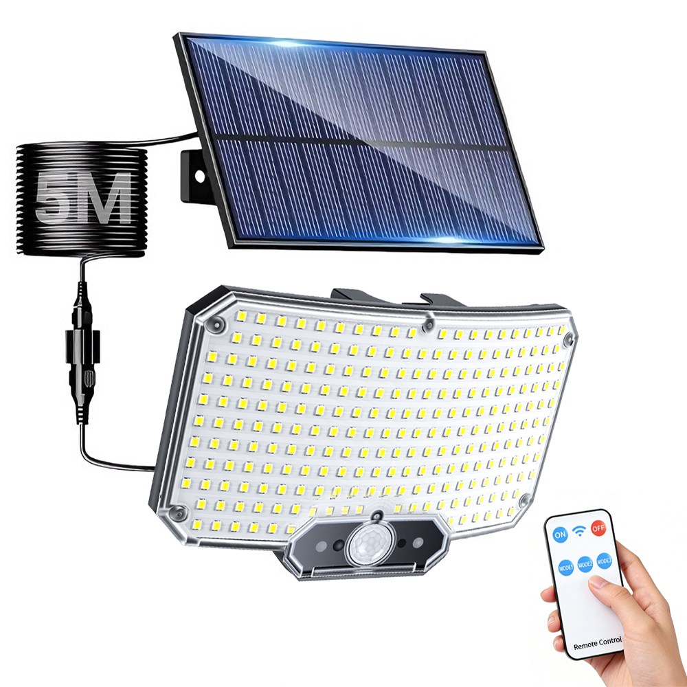 태양광센서등 패널분리형  - 초고휘도 LED 정원등 벽부등, 태양열 충전 인체감지 자동등, 실외보안 조명 22,900원