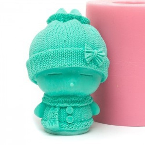 (국내생산) 마이몰드 털모자 쓴 토끼 여자 실리콘몰드 21,000원