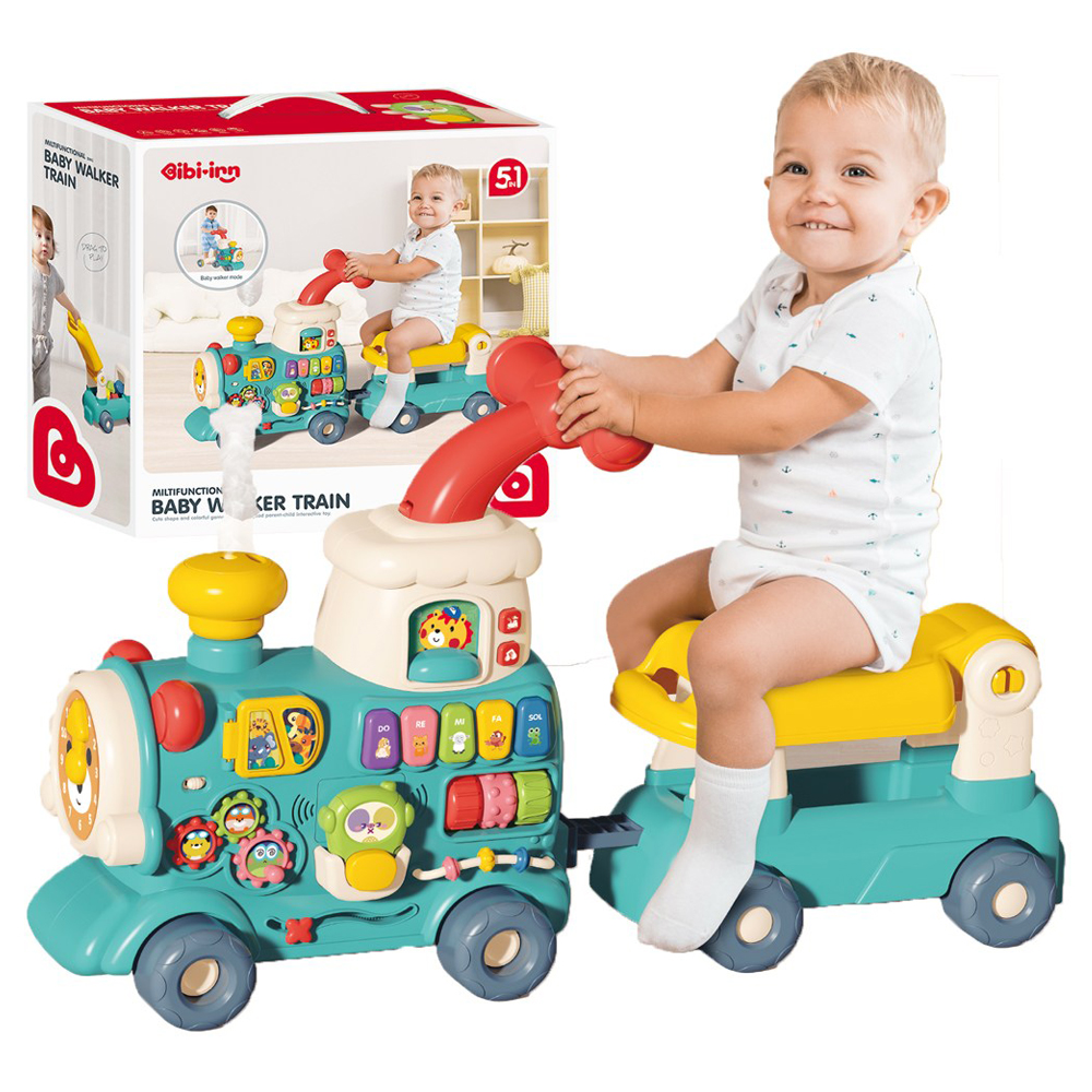 비비엔 하늘썬별 유아용 5IN1 안전증기 기차 발편한 걸음마 붕붕카 에듀테이블 푸시워커 bibiin6064, 민트, 1개 55,600원