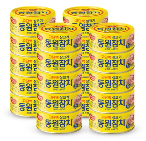 동원참치 살코기 라이트스탠다드 85g x 20캔, 85g, 20개 44,600원
