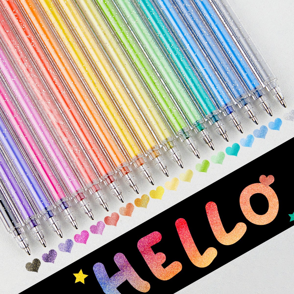 비위더스 글리터 반짝이 메탈릭 트윙클 볼펜 젤펜 18색세트, 1세트 14,500원