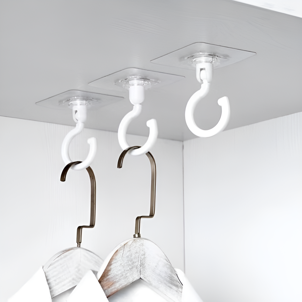 리빙홈디테일 무타공 회전 천장부착 벽걸이 후크 GE-20 5,000원