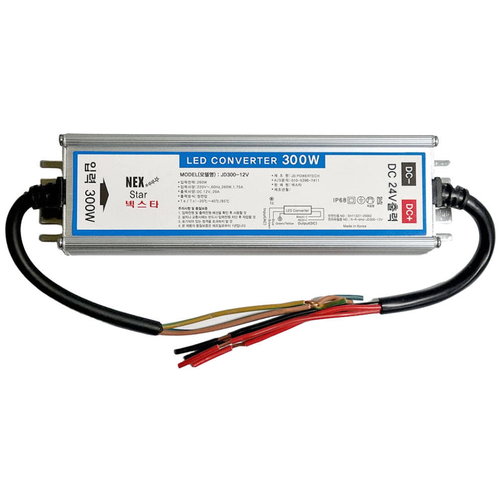 SMPS DC24V 300W JD 전원공급장치 LED용 방수 간판 조명기구용 컨버터 파워써플라이 24V300W, 1개 30,000원