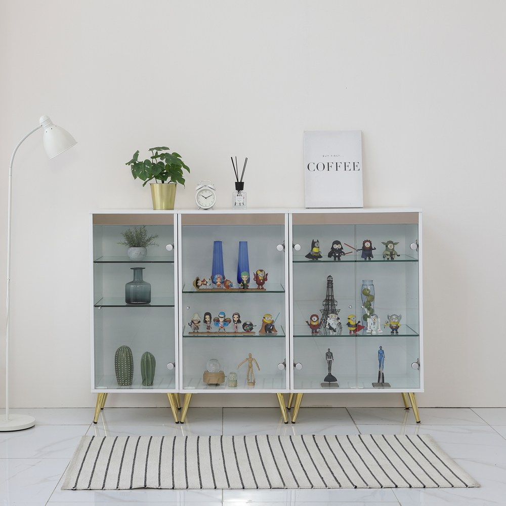 골드- 유리 장식장 400 500 600 3단 진열 피규어 수납 그릇 129,900원