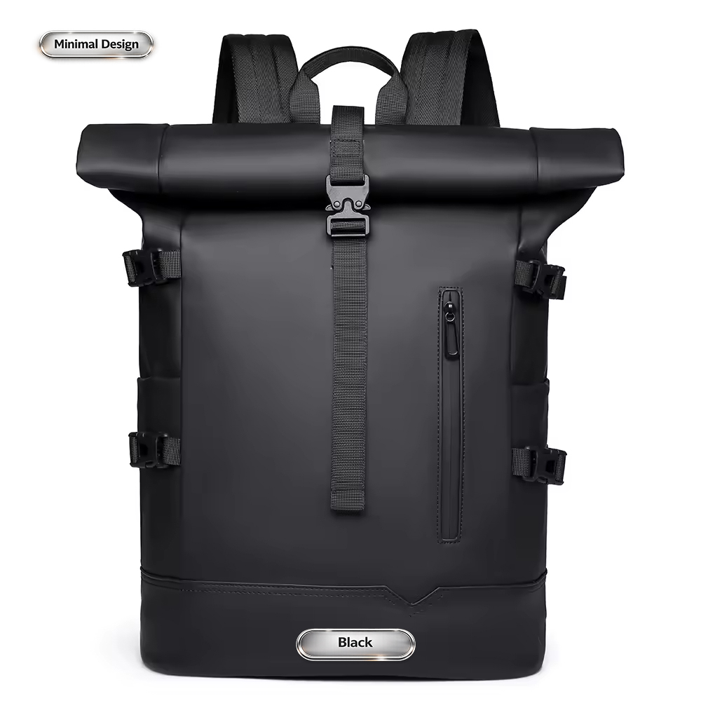 롤탑 데일리 방수 백팩 남녀공용 대용량 여행용 노트북 수납 가방 (3컬러) 굿데이트렌드몰 38,900원