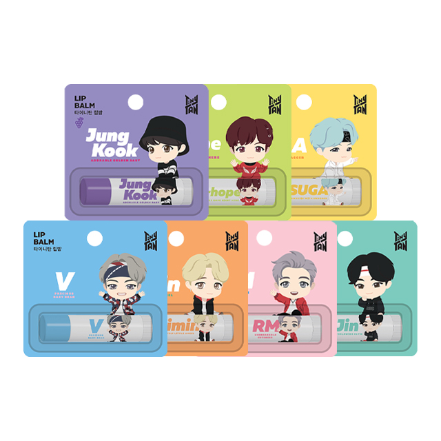 BTS 타이니탄 캐릭터 방탄소년단 립케어 7종 방탄립밤 택1 (재고소진 임박) 5,900원