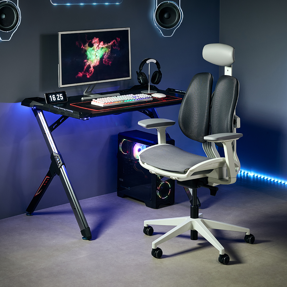 듀오백 게이밍 컴퓨터 책상 메쉬 의자 DX2-HDA-MW 방문설치, 그레이 429,000원