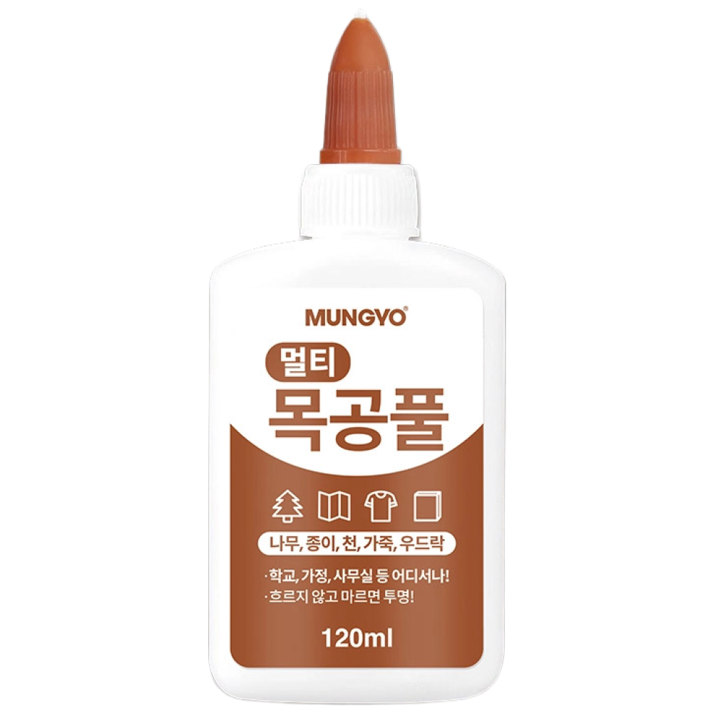 문교 목공풀 목공용 본드 120ml 나무 종이 가죽 우드락 4,500원