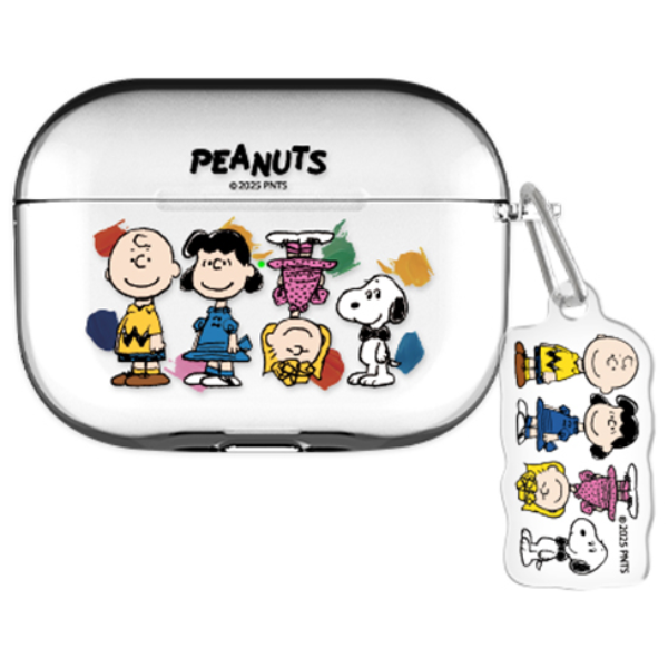 스누피 에어팟프로2/에어팟3/에어팟4 클리어 케이스 +아크릴키링 세트, 헬로 프렌즈_프렌즈, AirPods Pro(2세대), 1개 16,500원