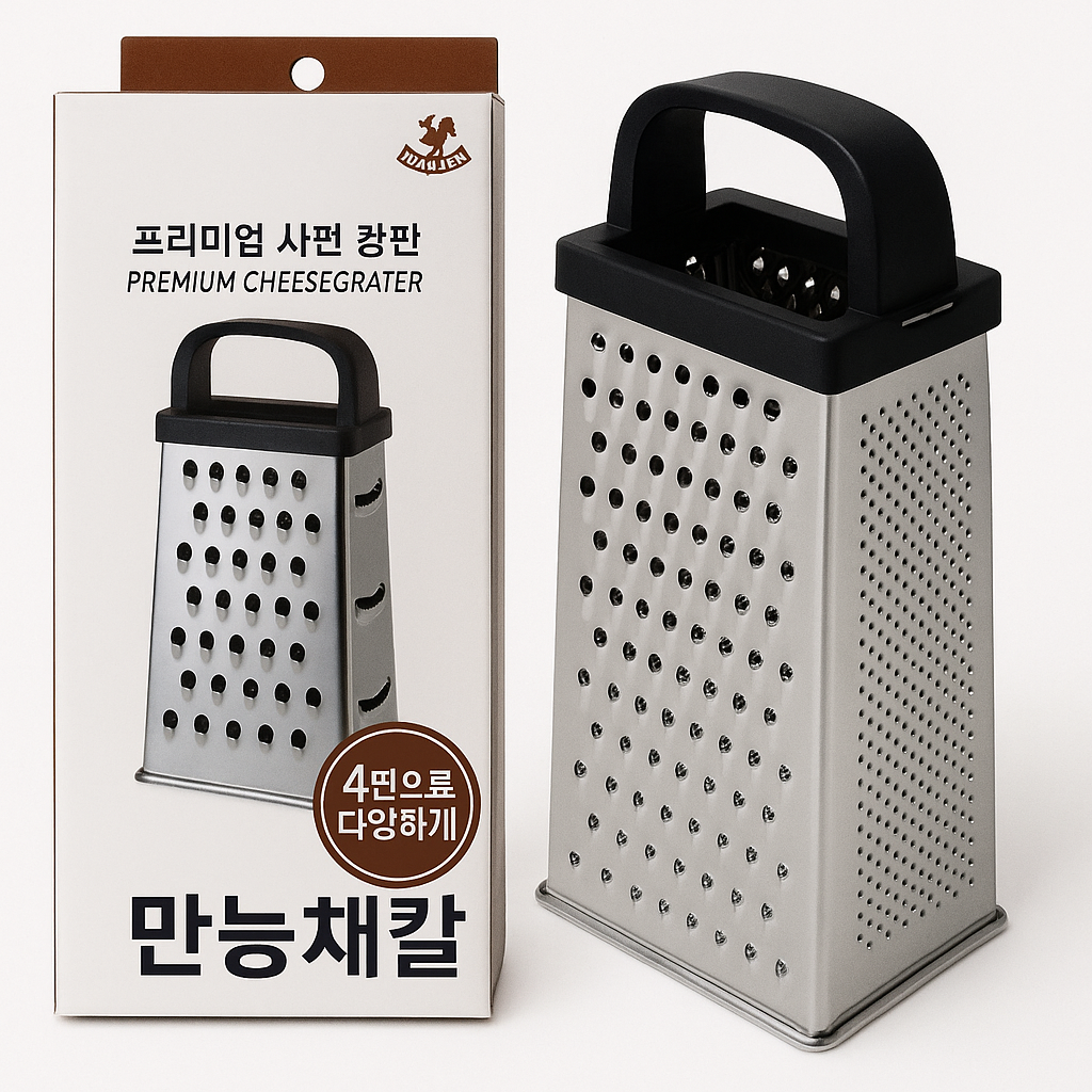 편리한 4각채칼 각종야채 채칼 프리미엄 사면 강판 치즈그레이터, 2개, 사각채칼 21,800원