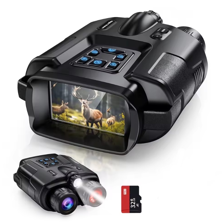 LETCMOI 고급형 4K HD 디지털 망원경 장거리 나이트비전 8배줌 사진 비디오녹화 전술 라이트 32GB메모리 포함 141,000원