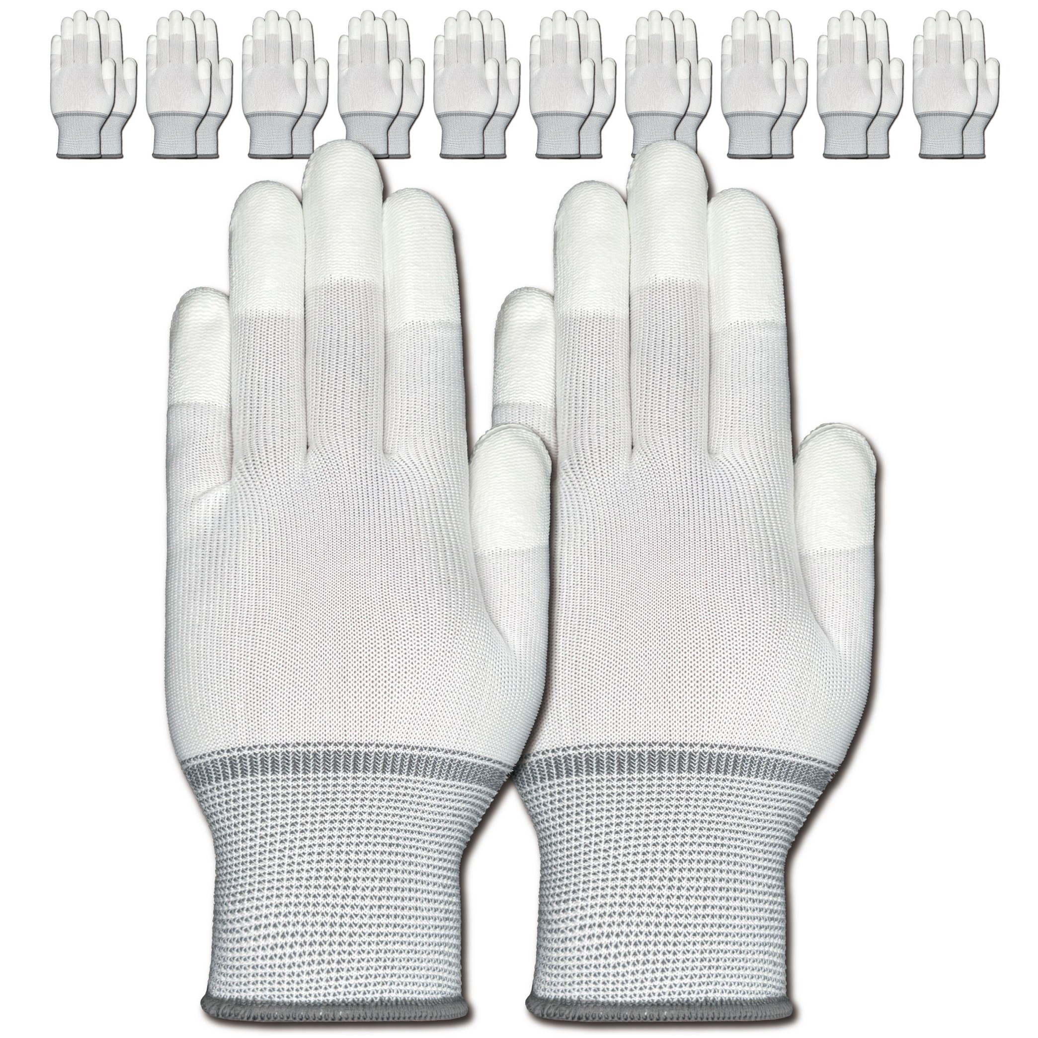 장갑천국 PU 탑 손끝 코팅장갑 탑피트 L사이즈, 10개, 백색 6,200원