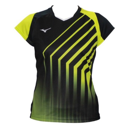 미즈노 72MA8Z2237 블랙/라임 여성용 티셔츠 배드민턴 배구 탁구 단체티 29,040원