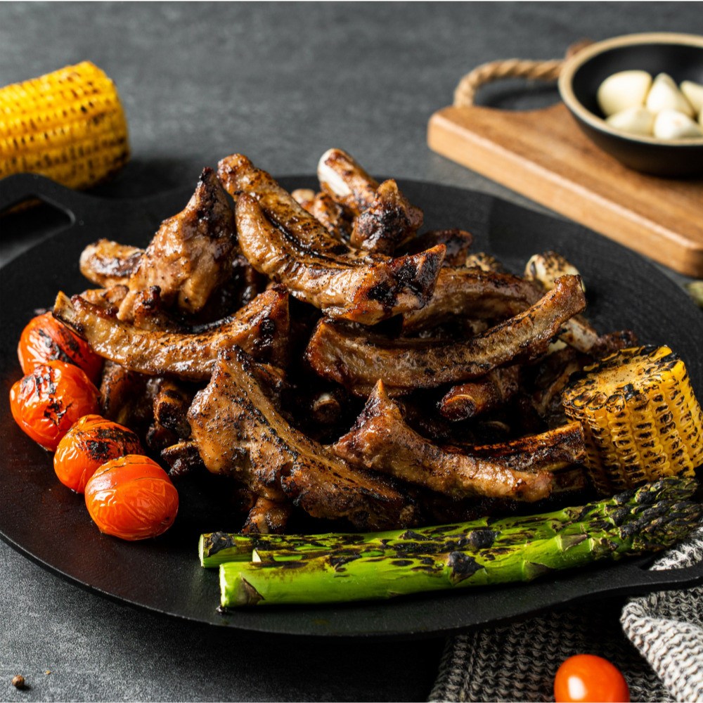 무등산식당 국내산 마늘숙성 양념 쪽갈비 등갈비 돼지갈비 구이, 5개, 500g 80,530원