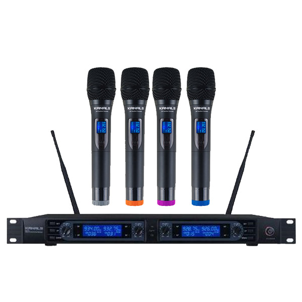 카날스 무선 900Mhz UHF 4채널 PLL 자동 시스템 마이크 핸드형 4p 세트 900,000원