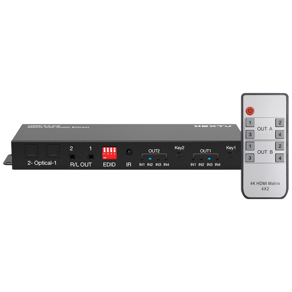 넥스트 NEXT-2405UHD-4K 입력4포트 출력2포트 HDMI 4K 매트릭스 스위치, 1개 77,300원